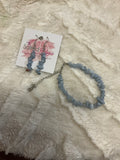 Natural Stone Chip Bracelet & Earring Set