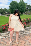 Summer Petals Floral Mesh Mini Dress