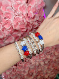 Patriotic Beaded Stretch Bracelets