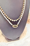 Golden Hour Pearl & Crystal Layered Necklace