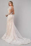 Andrea & Leo A1022 Bohemian Lace Mermaid Gown