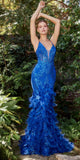 Andrea & Leo A1116 Floor Length Feathered Mermaid Gown