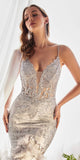 Andrea & Leo A1116 Floor Length Feathered Mermaid Gown