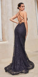 Andrea & Leo A1170 Long Diamond Rococo Backless Mermaid Gown