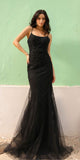 Nox Anabel A1376 Long Fitted Mermaid Gown Open Lace Up Back