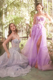 Andrea & Leo A1381 Tulle Daisy Asymmetric A-Line Gown