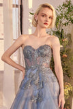 Andrea & Leo A1387 Dress Strapless Embellished Tulle Ball Gown