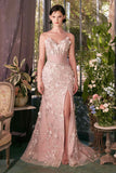 Andrea & Leo A1396 Sheer Pleated Corset Gown