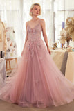Andrea & Leo A1417 Dress Lace Appliqued A-Line Layered Tulle Gown