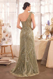 Andrea & Leo A1435 Dress One Shoulder Beaded Evening Gown