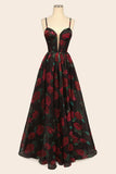 Andrea & Leo A1465 Dress Rose Print Organza Gown