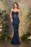 Andrea & Leo A1481 Fitted Strapless Sweetheart Corset Bodice Gown
