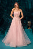 Andrea & Leo A1491 Boned Asymmetrical Sequin Bodice A-Line Formal Dress