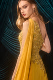 Andrea & Leo A1495 One Shoulder Chiffon A-Line Formal Dress