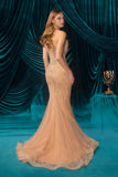 Andrea & Leo A1501 Sculpted Red Carpet Fitted Gown