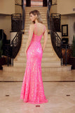 Nox Anabel A1583 Sleeveless V-Neck Fully Sequined Gown with Slit