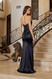 Nox Anabel A1596 Strapless Beaded Dress with Slit
