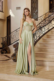 Nox Anabel A1738 Long A-Line Strapless Boned Corset Prom Dress