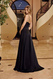 Nox Anabel A1744 Elegant Stretch Satin A-Line Evening Dress