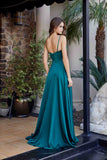 Nox Anabel A1744 Elegant Stretch Satin A-Line Evening Dress