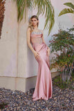 Nox Anabel A1745 Fitted Stretch Satin Dress