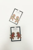 Gingerbread Man Holiday Earrings