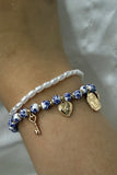 Coquette Blue Belle Ceramic Charm Bracelet Set
