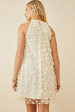 Summer Petals Floral Mesh Mini Dress