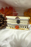 Mini Halloween Pumpkin Beaded Bracelet Set 🎃🖤
 - Dixie Rose