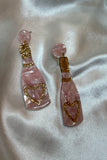 Champagne Bottle Pop Love Statement Drop Earrings