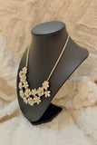 Golden Garden Pearl Blossom Statement Necklace Set