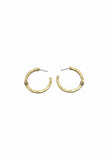 Hammered Gold Hoop Earrings