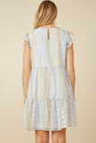 Bluebell Breeze Patchwork Mini Dress