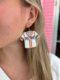 Astros Inspired Beaded Earrings