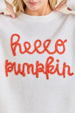🧡 Hello Pumpkin Embroidered Knit Sweater