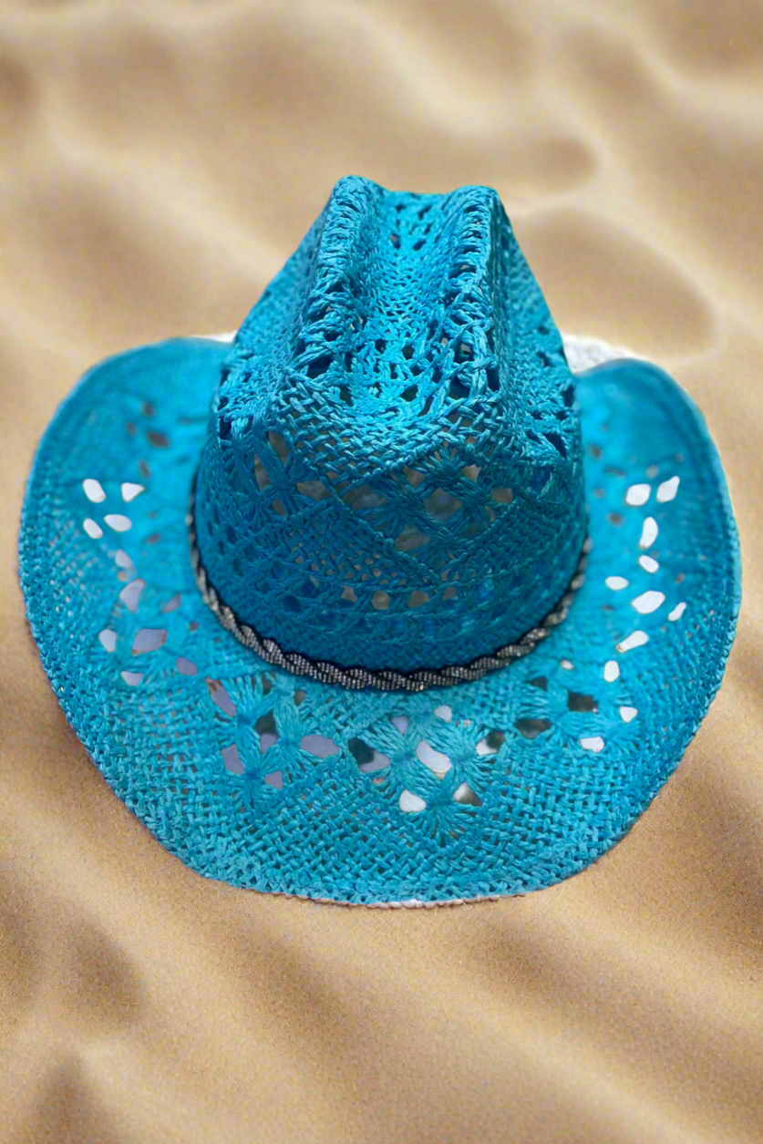 Hippie Blue Floppy Felt Hat Faux Wool Fedora Hat – The Salted