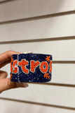 Astros Houston Baseball Beaded Cuff Bracelet