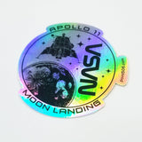 Apollo 11 Moon Landing Sticker - Holographic