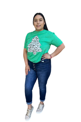 Green Dalmatian Tree Tee