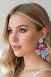 Bluebonnet Bow Texas Drop Earrings