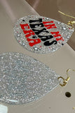 In My Texas Era Glitter Teardrop Earrings