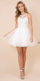 Nox Anabel B652 Short Dress Poofy A-Line Tulle Skirt Halter Neck