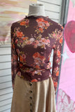 The Spring Bloom Floral Printed Long Sleeve Mesh Top