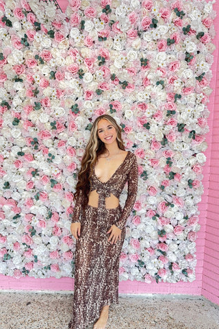 Wild Elegance Set (Crop Top + Maxi Skirt)