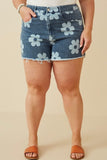 Flower Power Mommy + Me Denim Shorts