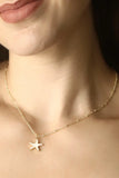Starfish Rhodium Chain Necklace