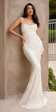 Ladivine BD7044 Long Fitted Satin Slip Gown