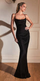 Ladivine BD7044 Long Fitted Satin Slip Gown