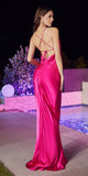 Ladivine BD7044 Long Fitted Satin Slip Gown