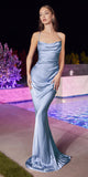 Ladivine BD7044 Long Fitted Satin Slip Gown